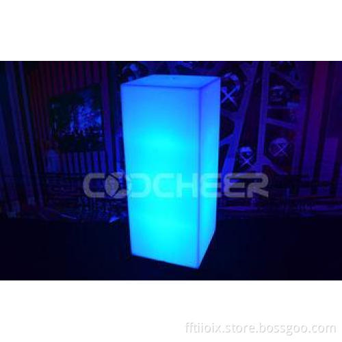 Rechargeable LED Column Bar Table Bar Table Outdoor Patio F